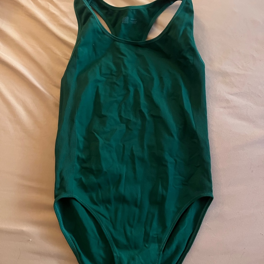green one piece swimsuit